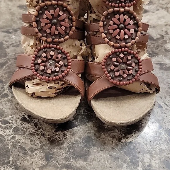 KENNETH Cole Reaction Woman's Leather Wedge Sandal 7M - Picture 5 of 10